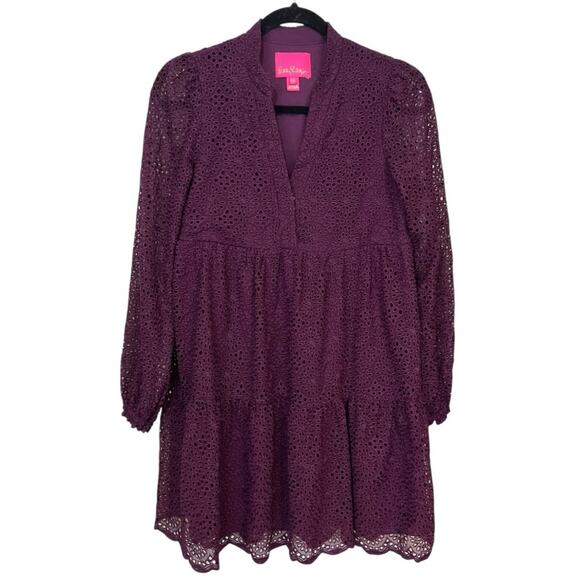 Lilly Pulitzer Winona long sleeve Eyelet Swing Dress - Picture 7 of 16